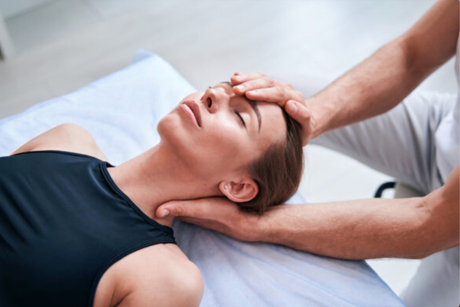 Specialist treating patient